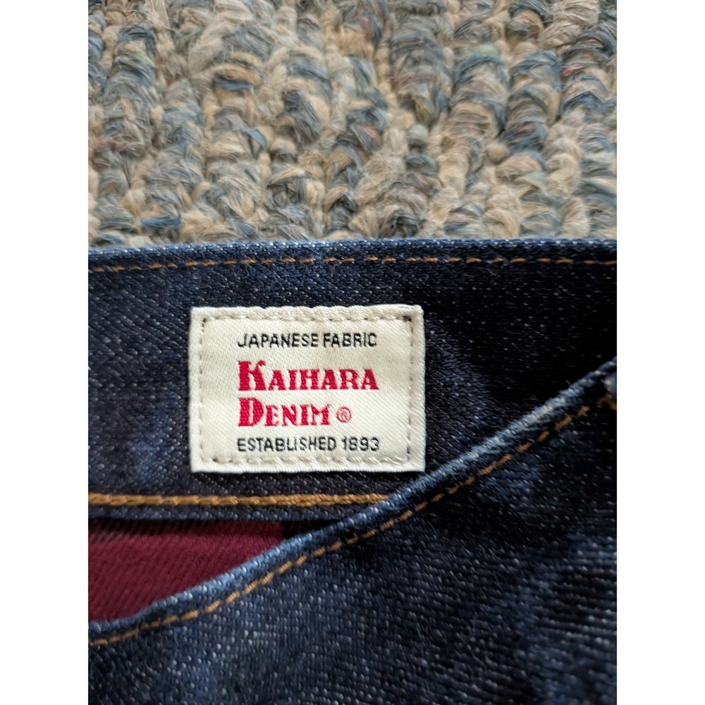 J.Crew 770 Straight Flannel Lined Japanese Kaihara Denim Jeans 31x32 Dark Wash - Picture 2 of 8
